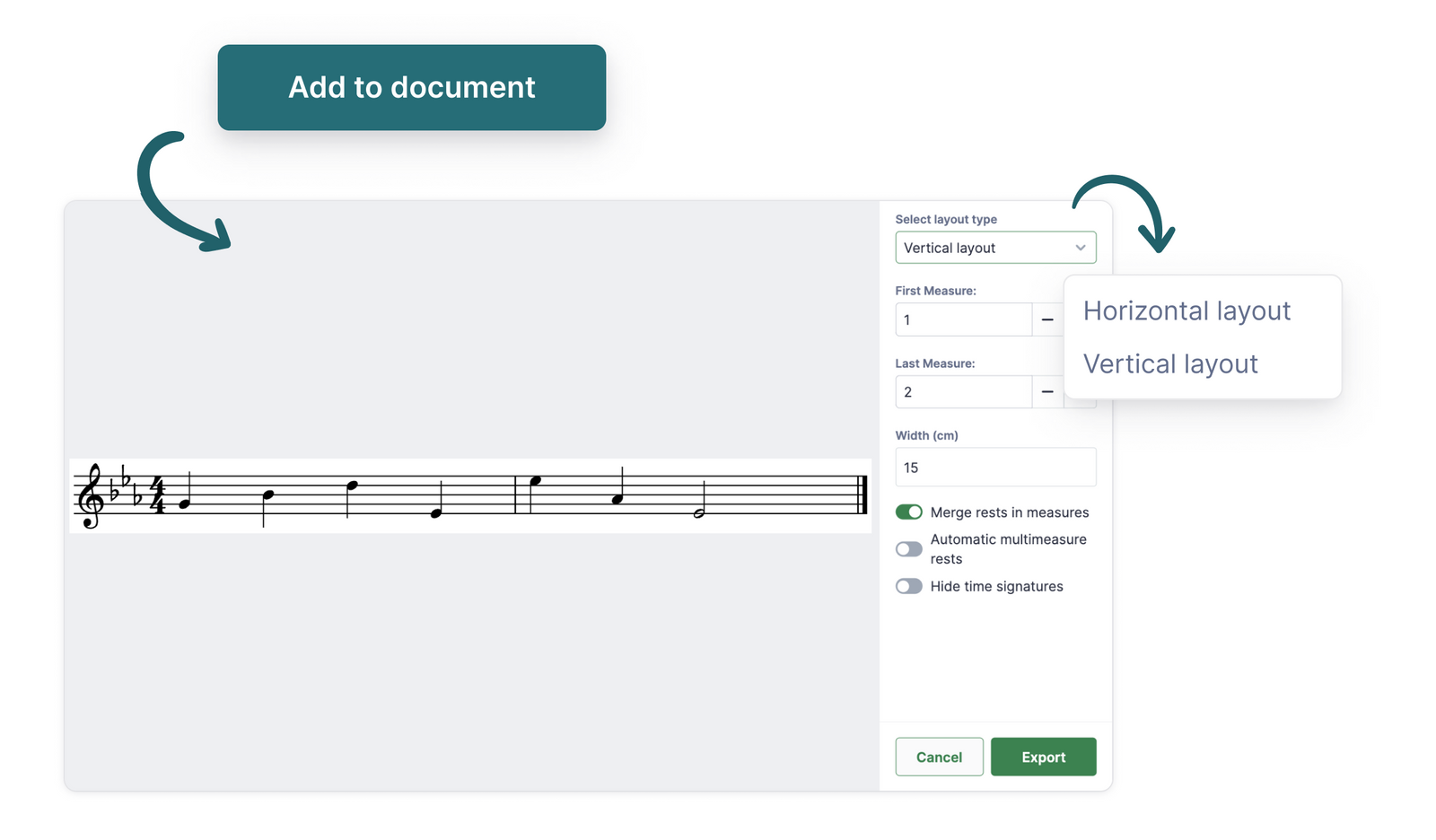 Custom music Snippet exports