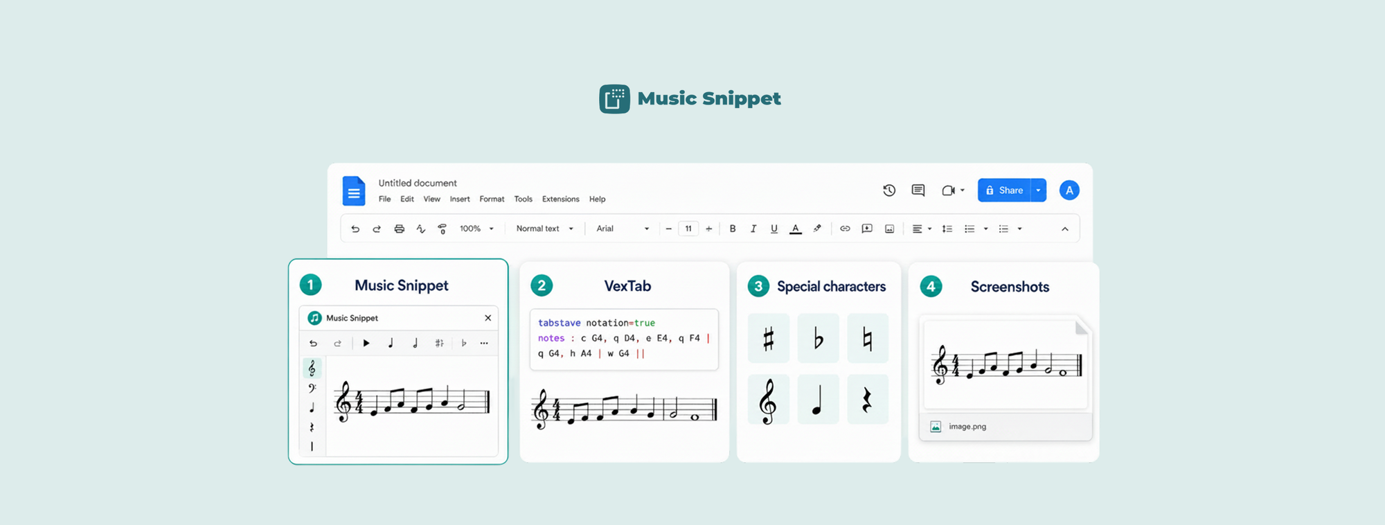 Music Notation Add-ons for Google Docs, Compared